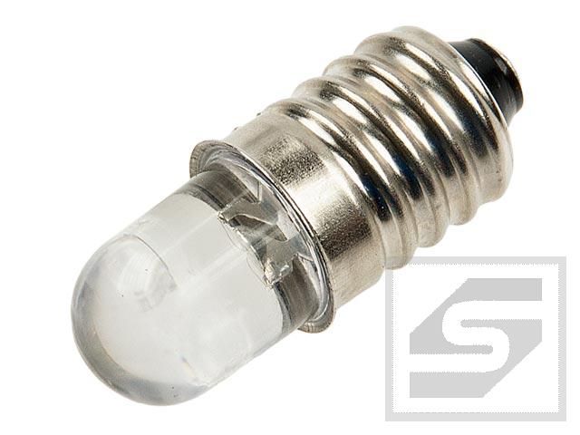 Żarówka LED z gw.E10 8mm biała c. OBDX-M5DK8B31F 9000mcd;4-24VAC/DC