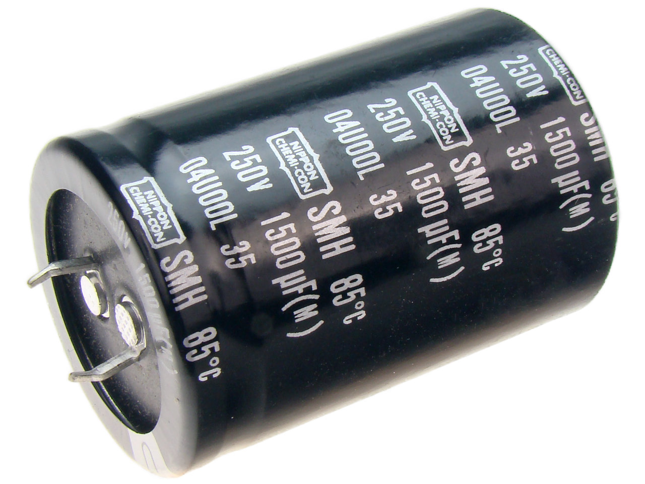 Kondensator elek. 1500uF/250V;85C; SNAP;SMH;wym.35x50mm;NIPPON(45)