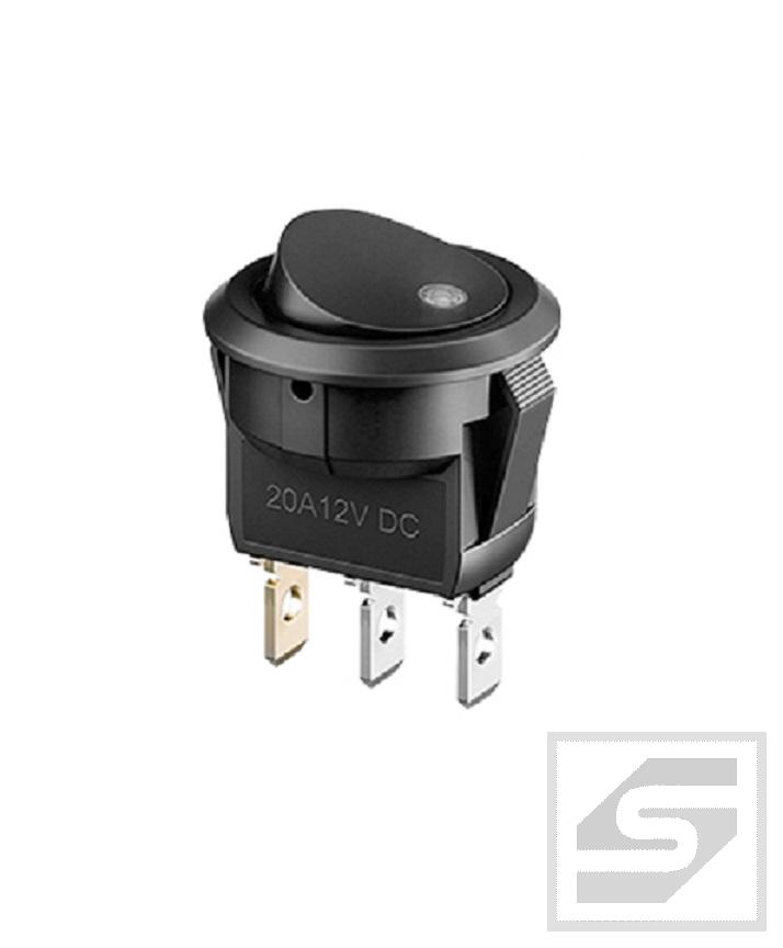 Przełącznik IRS101W;20A/12V;ON-OFF; bistabilny;podświetlenie 12V biały;