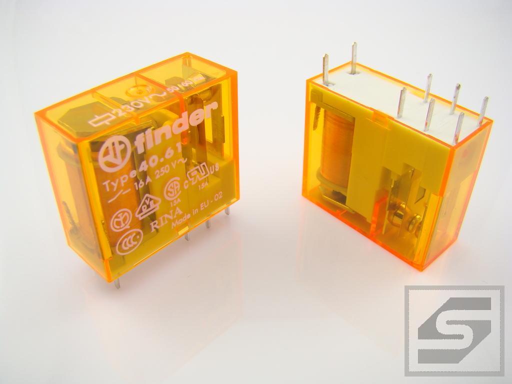 Przekaźnik 40.61.8.230.4000 FINDER 230VAC;1P;16A;5mA;st.AgSnO2;o.RM83P