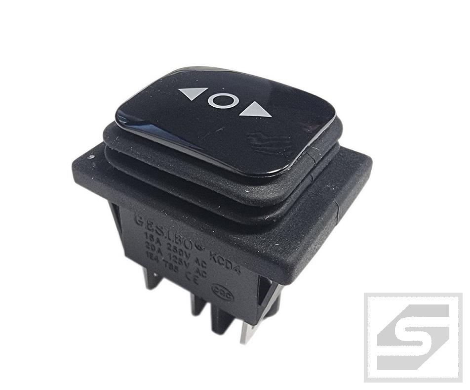 Przełącznik klawiszowy KCD4/BL/M230 16A/250AC;(ON)-OFF-(ON);czarny;IP65