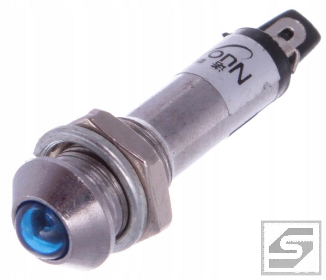 Kontrolka LED IND8-24B-A;24VDC;IP40 wypukła metal;niebieski;otw.m.8.2mm
