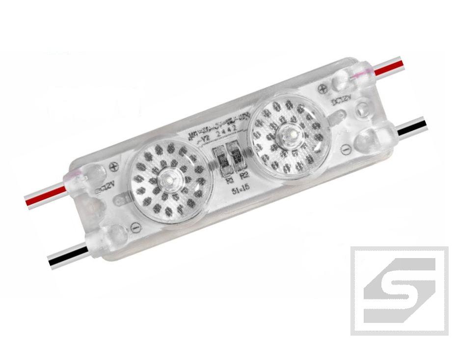 Moduł LED DOT LENS 2;0.72W/60mA;12V 130lm;3000K;56x19x8.1;SMD2835;IP65;