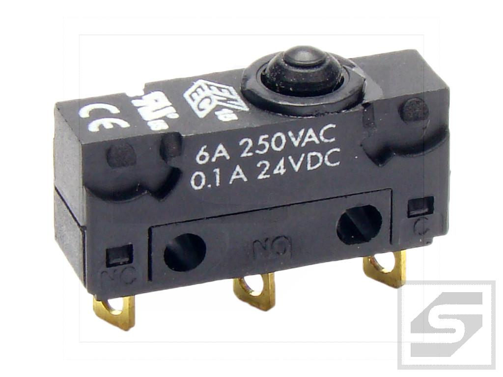 Mikroprzełącznik SR0-00A-B HIGHLY bez dźwigni;6A/250VAC;IP67;RoHS